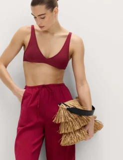 Glitter V-Neck Bikini Top