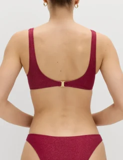 Glitter V-Neck Bikini Top