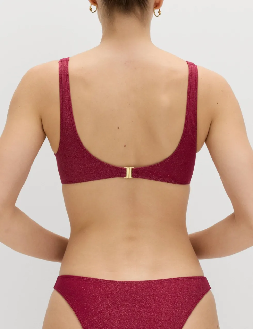Glitter V-Neck Bikini Top