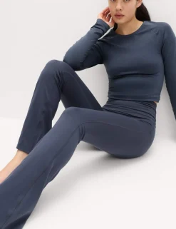 Go Balance Foldover Waist Flared Leggings