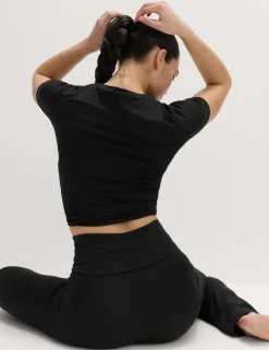 Go Balance Foldover Waist Flared Leggings