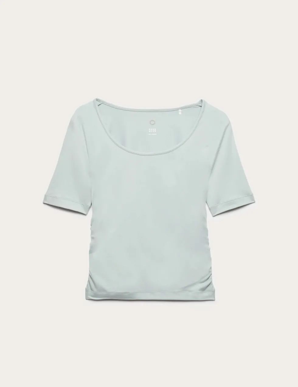 Go Balance Scoop Neck Ruched Fitted Top