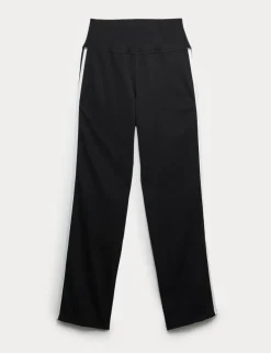 Go Easy Cotton Rich Side Stripe High Waisted Straight Leg Joggers