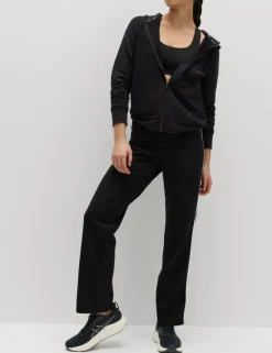 Go Easy Cotton Rich Side Stripe High Waisted Straight Leg Joggers