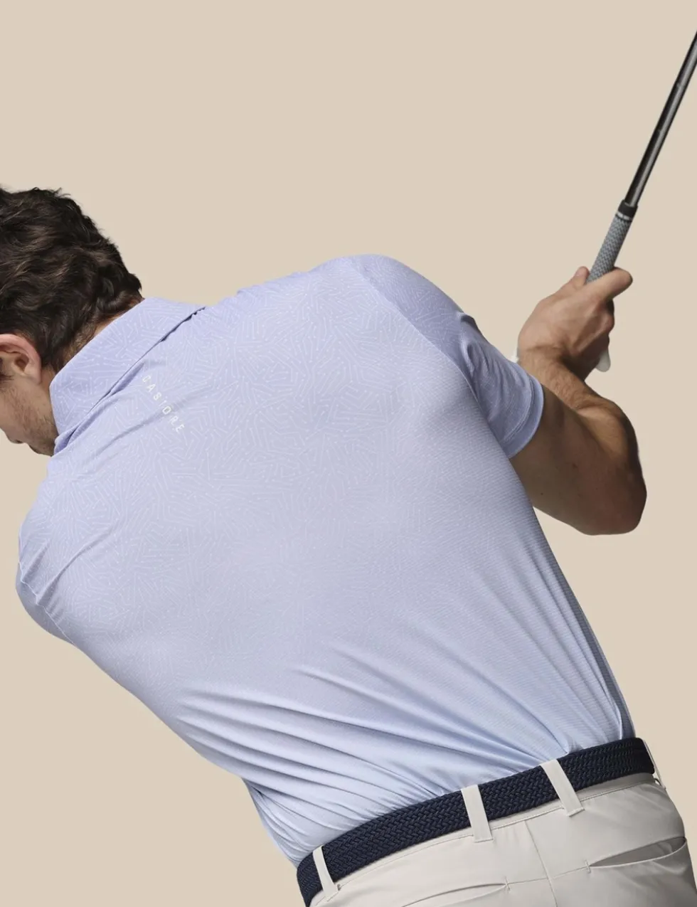 Golf Map Print Technical Polo Shirt