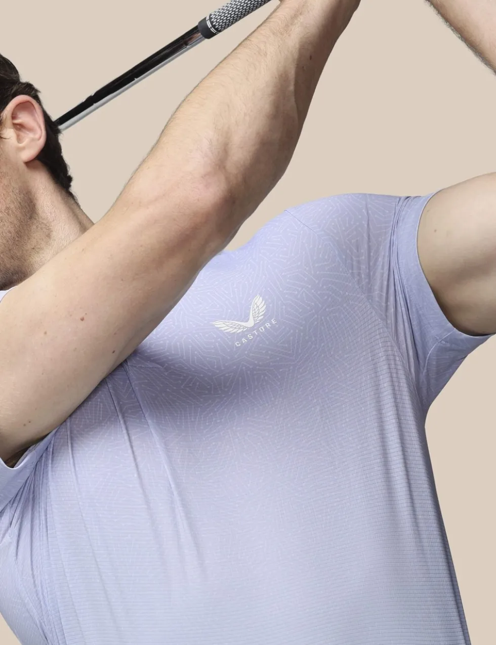 Golf Map Print Technical Polo Shirt