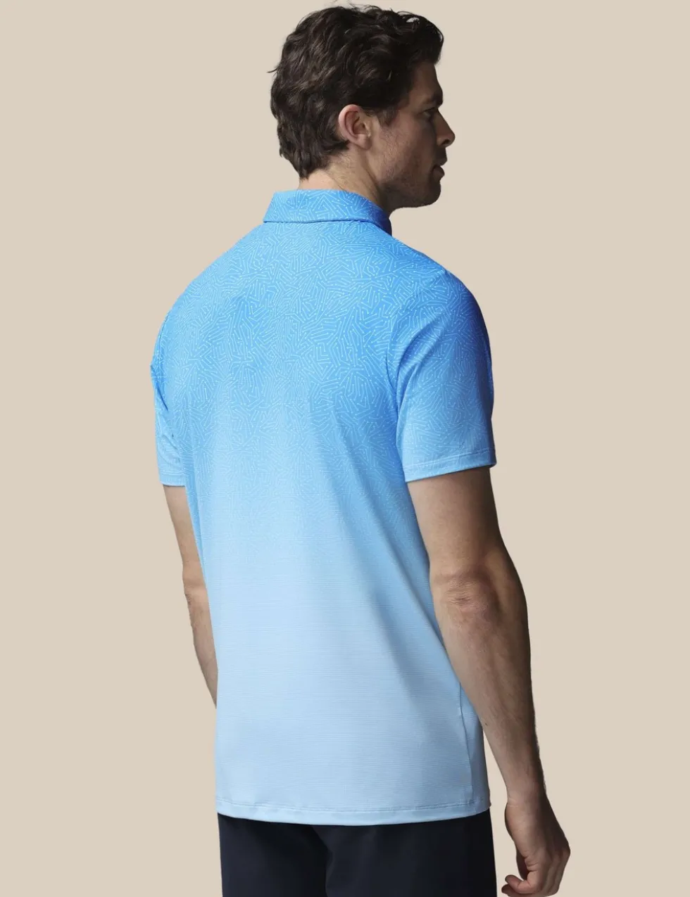 Golf Map Print Technical Polo Shirt