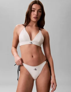 Graphic Monogram Triangle Bikini Top