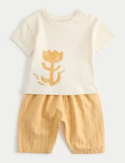 Graphic Tee & Striped Trousers (0-5 Yrs)