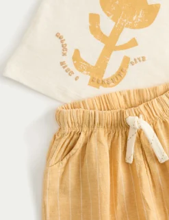Graphic Tee & Striped Trousers (0-5 Yrs)