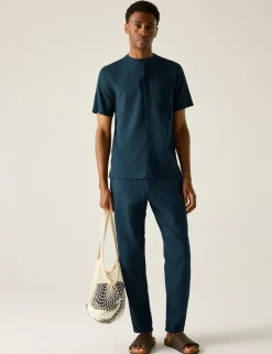 Hadlin Cotton Linen Blend Trousers