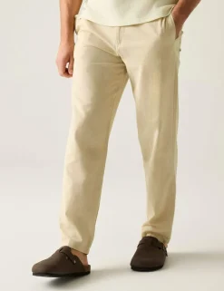 Hadlin Cotton Linen Blend Trousers