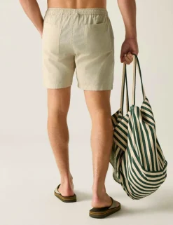 Hadlin Cotton Rich Shorts with Linen