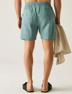 Hadlin Cotton Rich Shorts with Linen