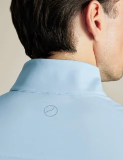 Half Zip Long Sleeve Polo Shirt