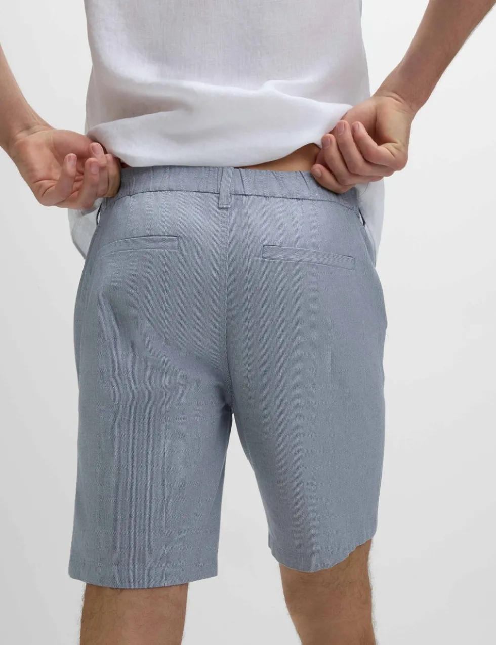 Half-Elasticated Waist Chino Shorts