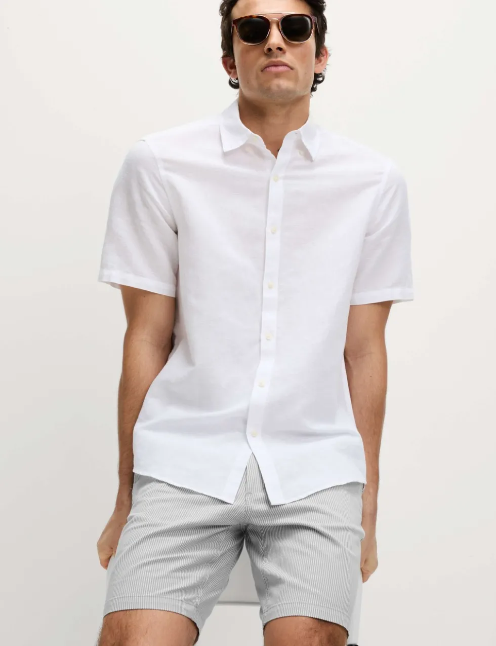 Half-Elasticated Waist Chino Shorts