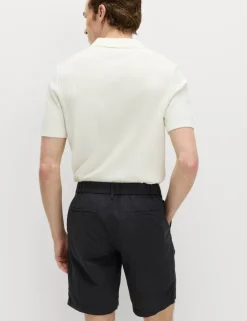 Half-Elasticated Waist Seersucker Chino Shorts