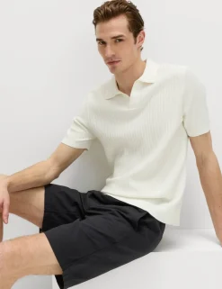Half-Elasticated Waist Seersucker Chino Shorts