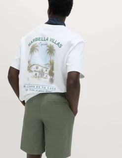 Half-Elasticated Waist Seersucker Chino Shorts