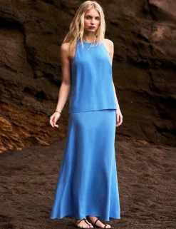 Halter Neck Top with Linen