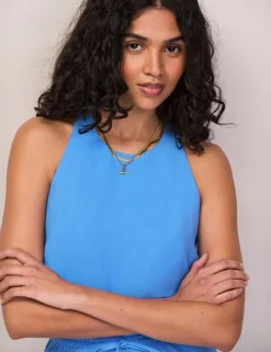 Halter Neck Top with Linen