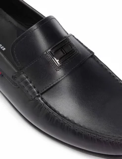 Hardware Hilfiger Leather Slip On Loafers