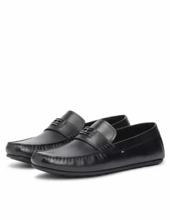 Hardware Hilfiger Leather Slip On Loafers