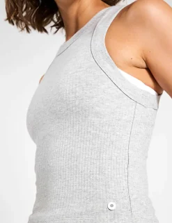 Harmony Cotton Rich Rib Crop Vest Top