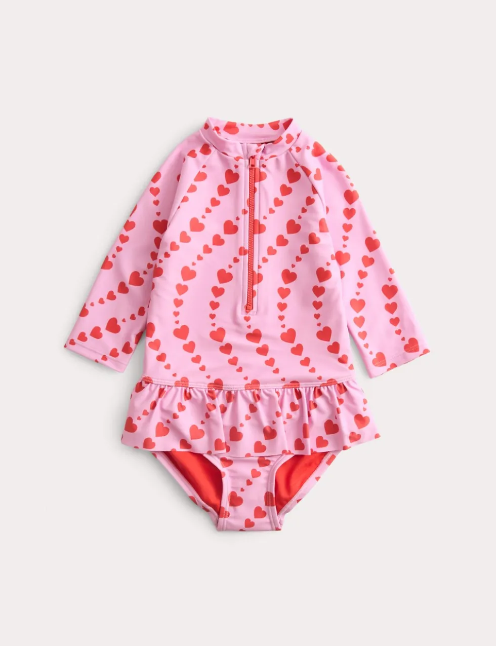 Heart Print Swimsuit (2-8 Yrs)