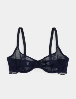 Helena Embroidery Wired Demi Cup Bra (A-E)