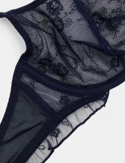 Helena Embroidery Wired Demi Cup Bra (A-E)