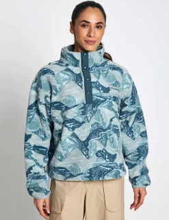 Helvetia Funnel Neck Fleece Sweatshirt