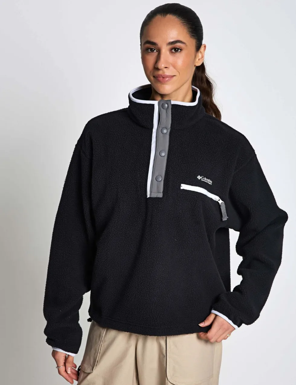 Helvetia Funnel Neck Fleece Sweatshirt