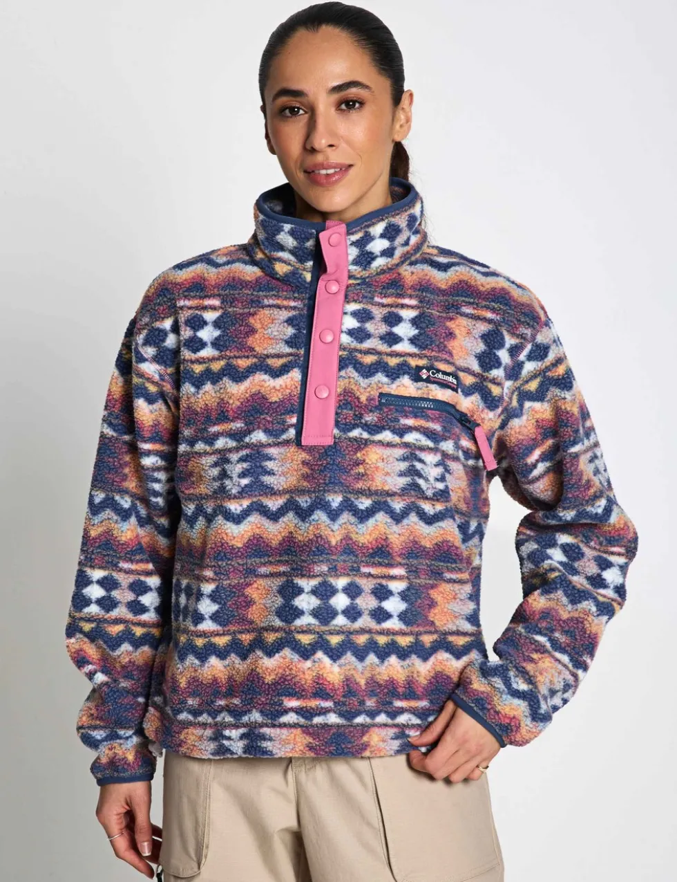 Helvetia Funnel Neck Fleece Sweatshirt