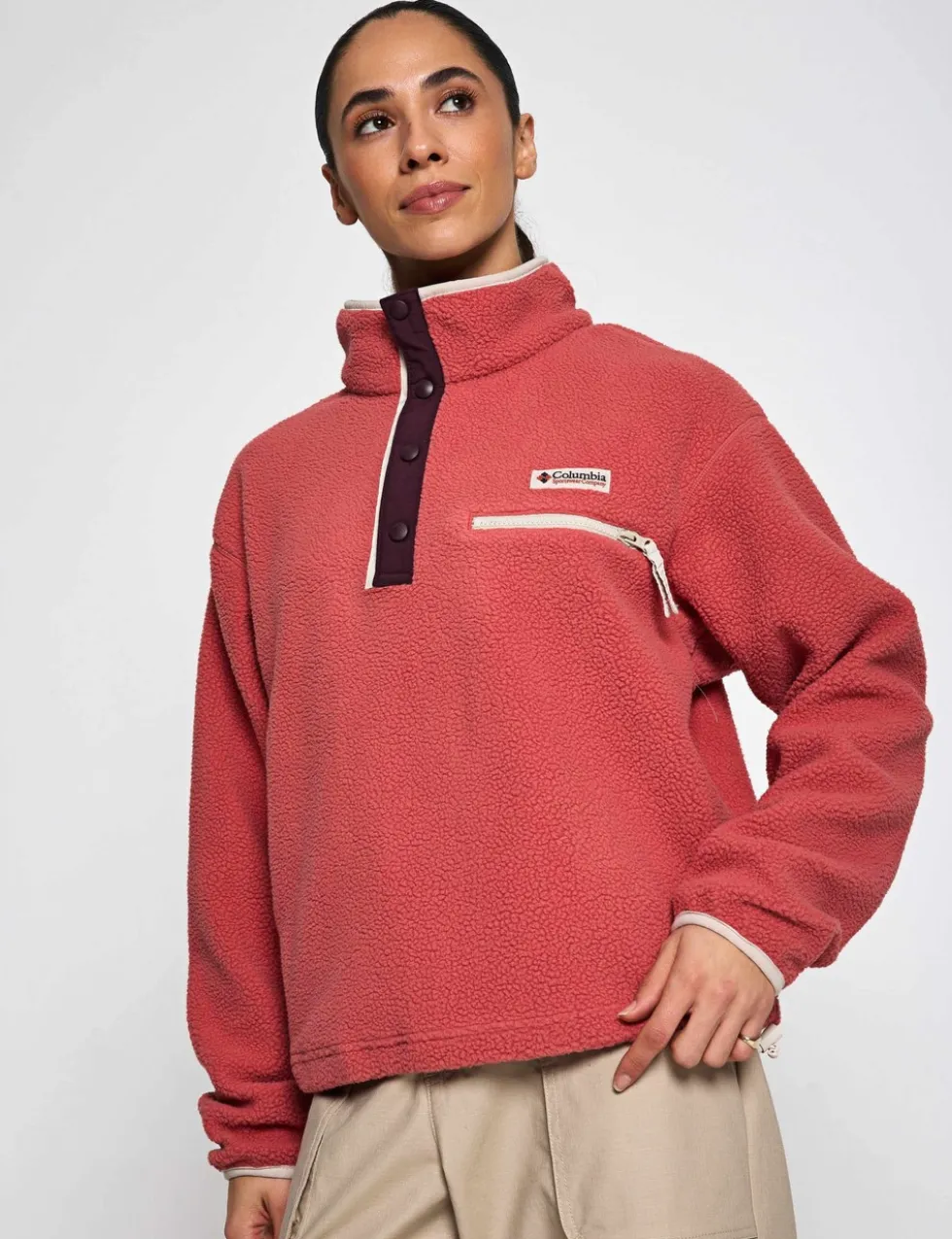 Helvetia Funnel Neck Fleece Sweatshirt