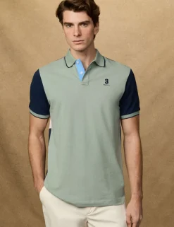 Heritage Pure Cotton Colour Block Polo Shirt