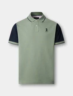 Heritage Pure Cotton Colour Block Polo Shirt
