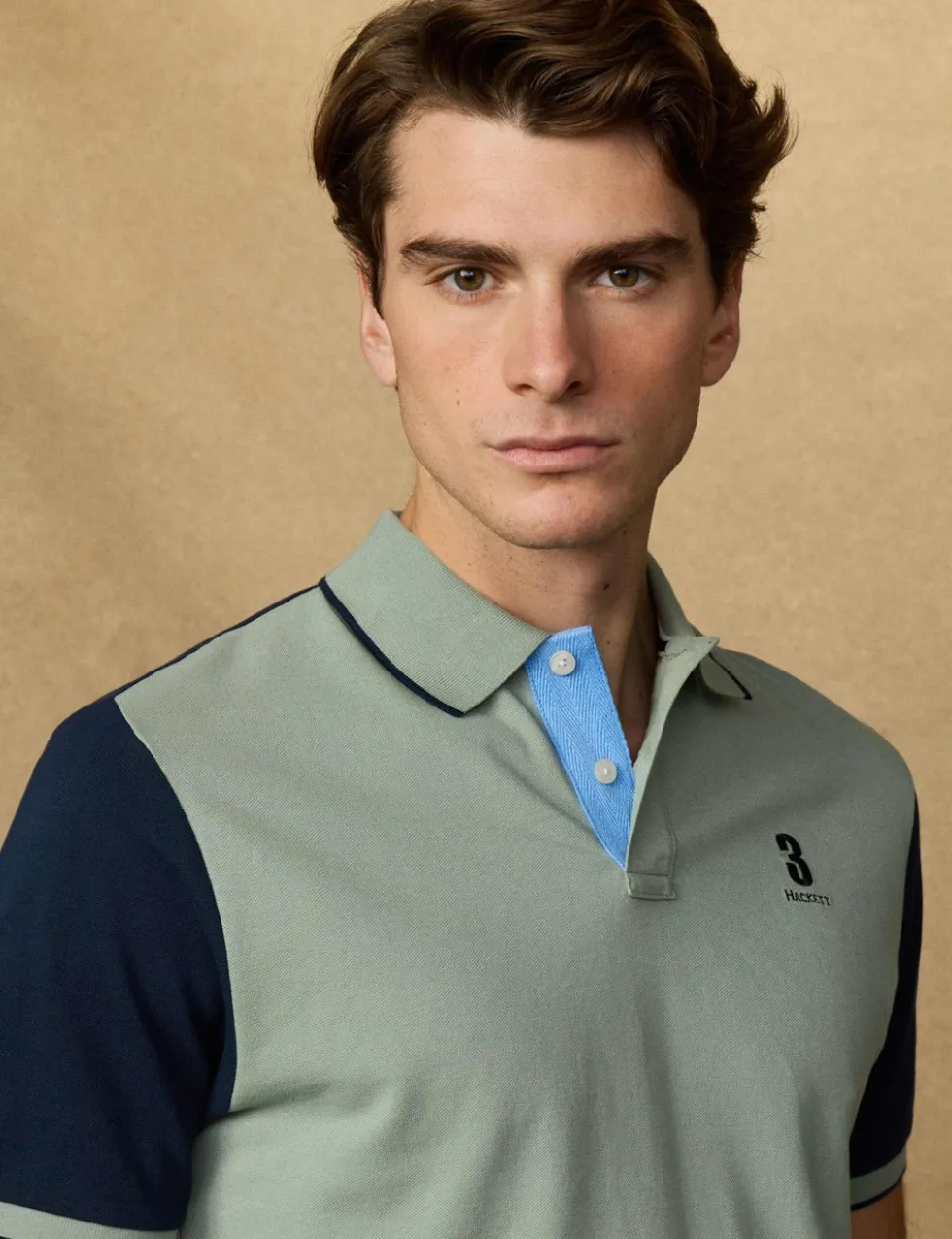 Heritage Pure Cotton Colour Block Polo Shirt