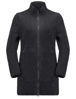 High Curl High Neck Longline Fleece Jacket