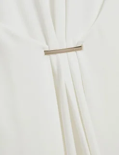 High Neck Bar Detail Midi Dress