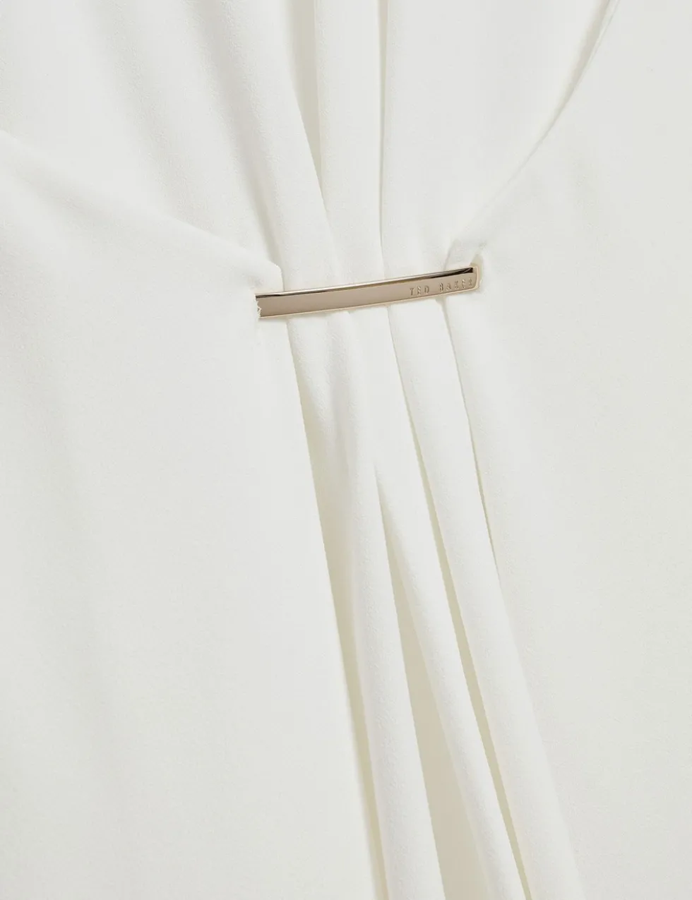 High Neck Bar Detail Midi Dress