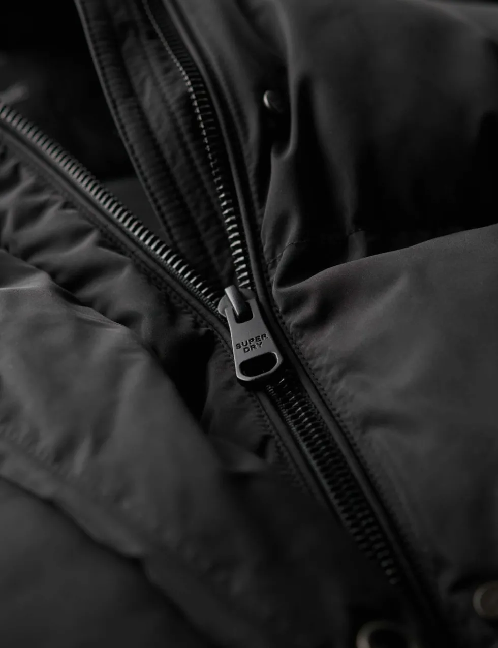 High Neck Longline Puffer Jacket