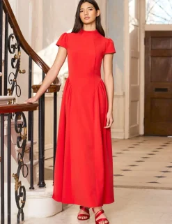 High Neck Maxi Skater Dress