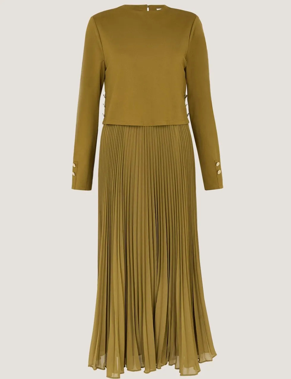 High Neck Midi Skater Dress