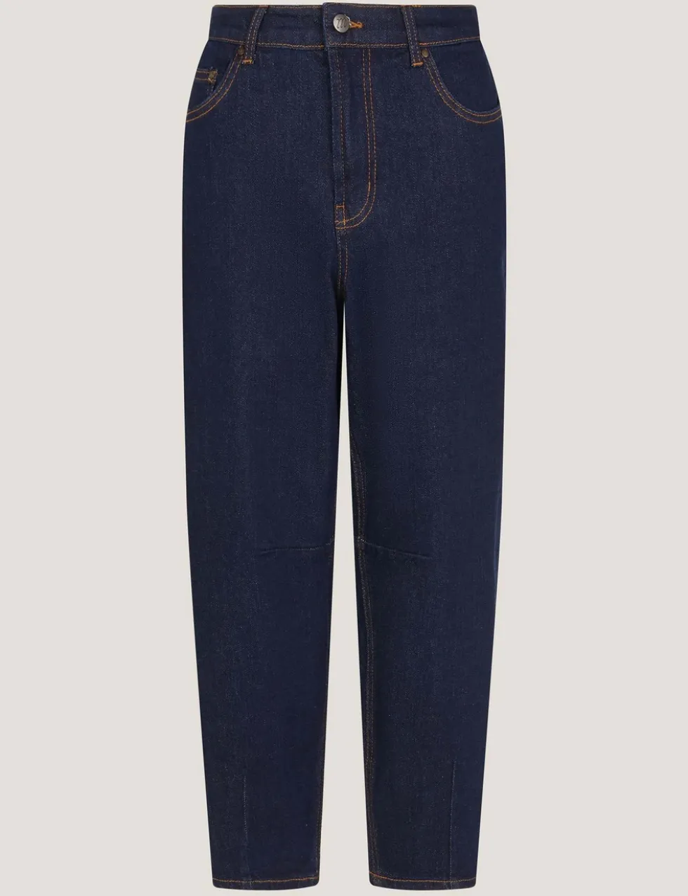 High Waisted Barrel Ankle Grazer Jeans