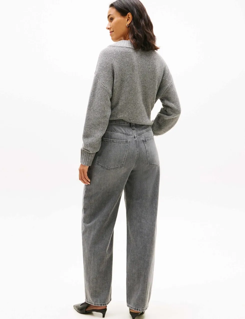 High Waisted Barrel Jeans