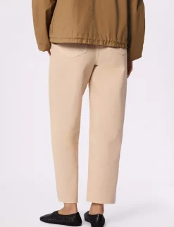 High Waisted Barrel Leg Ankle Grazer Jeans