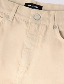 High Waisted Barrel Leg Ankle Grazer Jeans