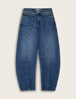High Waisted Barrel Leg Jeans